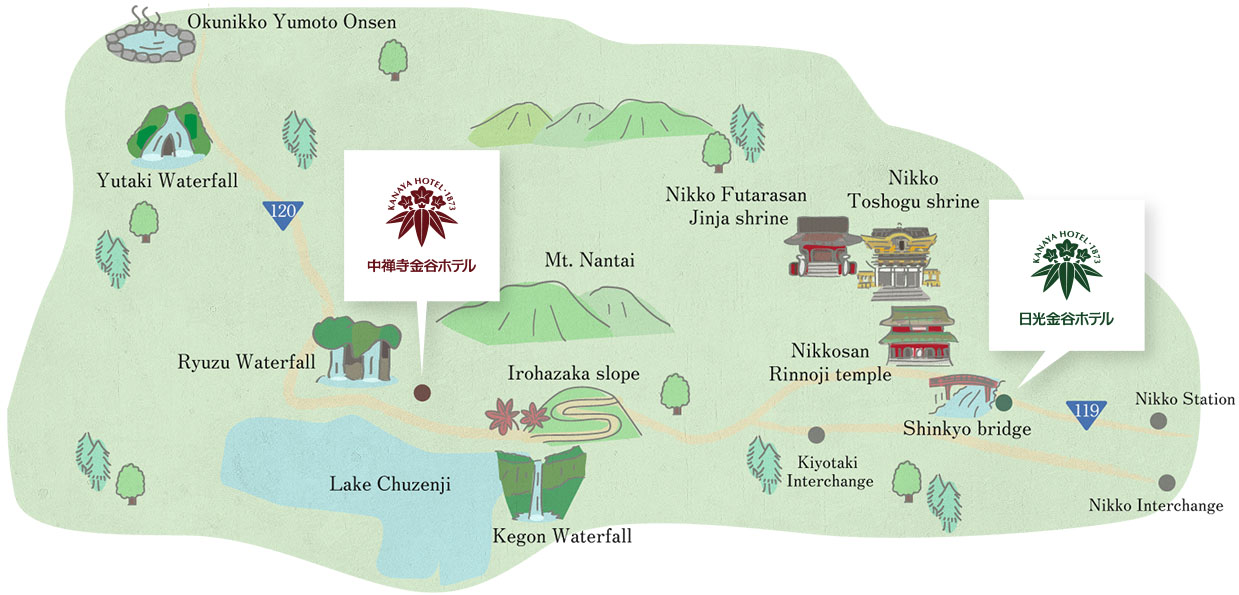 image : Nikko and Okunikko Map