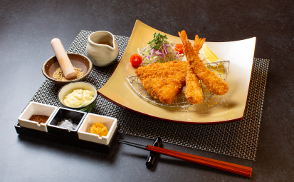 写真：～ 「真鯵」と「海老」のミックスフライ ～